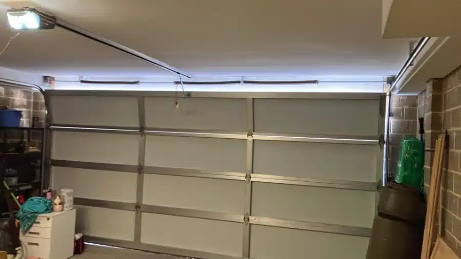 jammed garage door example